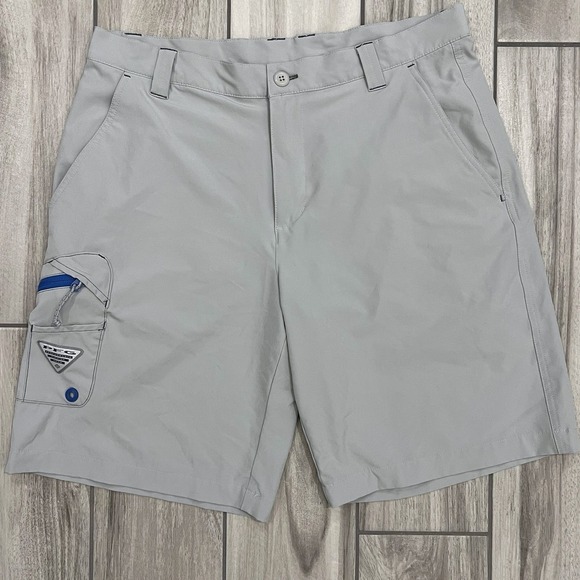 Columbia Other - Columbia PFG Shorts Mens 34 Grey Excellent Omni-Shield Fishing Performance 10L